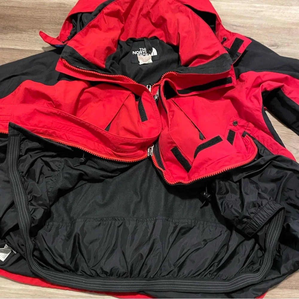 Vtg 90s The North Face Hydroseal Jacket Mens XL  Mountain Guide Red Black